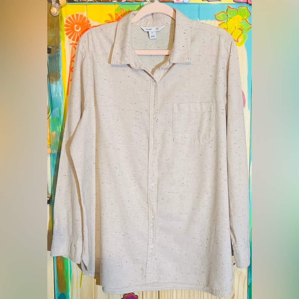 Old Navy Speckled Beige Shirt Xl